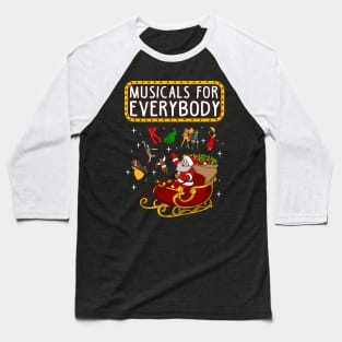 Broadway Ugly Christmas Sweater Baseball T-Shirt